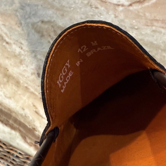 Men’s DONALD PLINER Iggy crocodile embossed navy blue driving loafers- Size 12 - Picture 8 of 8